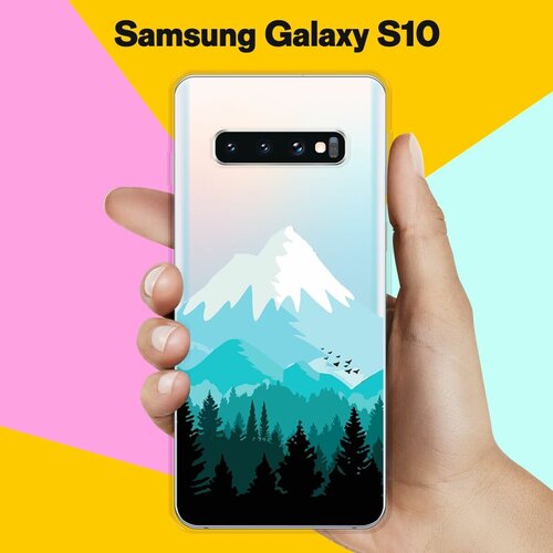 Силиконовый чехол Снежные горы на Samsung Galaxy S10