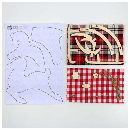 фото Набор для шитья арт узор игрушки на елку, "зимний вечер", 10,7*16,3*2,5 см