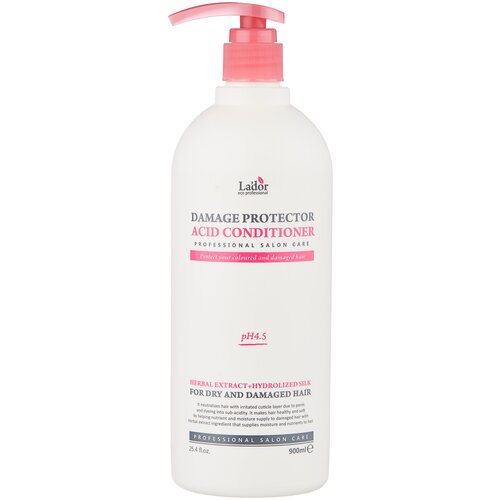 La'dor Защитный кондиционер для поврежденных волос Damage Protector Acid Conditioner , 900 мл.