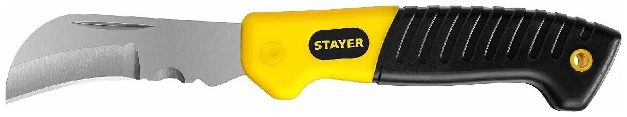 Монтерский складной нож изогнутое лезвие STAYER (45409)