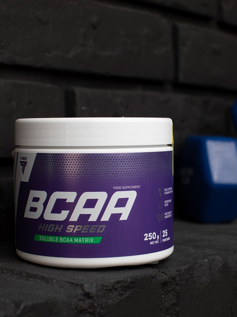 BCAA спорт питание порошок 250 гр, Trec Nutrition BCAA 2:1:1 High Speed, вкус кактус