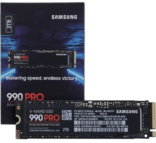 Накопитель SSD 2Tb Samsung 990 PRO (MZ-V9P2T0BW) - фотография № 4