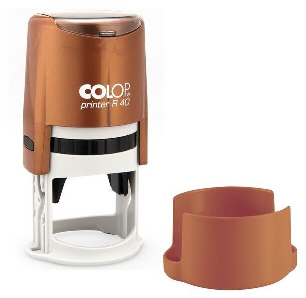 COLOP Оснастка для круглой печати автоматическая COLOP Printer R40, диаметр 41.5 мм, с крышкой, корпус бронзовый