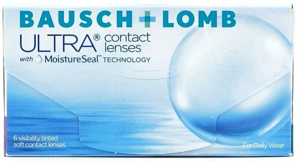 Контактные линзы Bausch & Lomb Ultra, 6 шт., R 8,5, D -12, 1 уп.