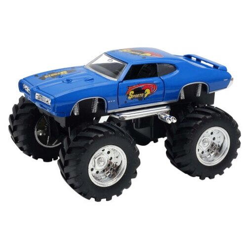 Монстр-трак Welly Pontiac GTO Wheel Monster (47008S) 1:38, 12 см, синий