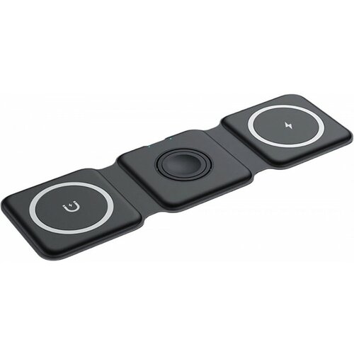 Беспроводное зарядное устройство Magnetic Wireless Charger 3in1 Black беспроводное зарядное устройство для iphone airpods apple watch 3in1 fast wireless charger док станция t15 fast черная