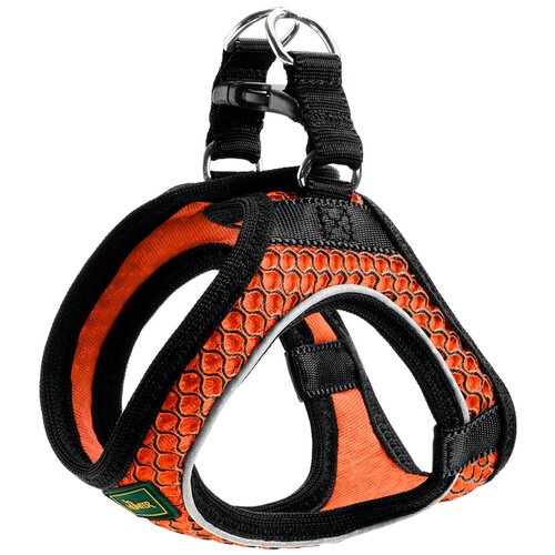 Шлейка для собак Hilo Comfort 40-46 см, сетчатый текстиль, оранжевая