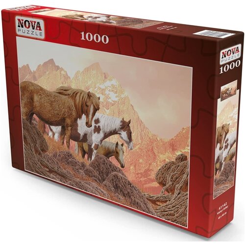 Пазл Nova 1000 деталей: Дикие лошади пазл дикие лошади 1000 деталей