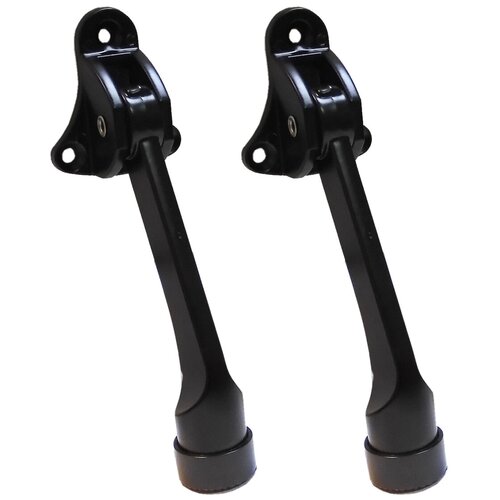 Набор 2 шт Дверной фиксатор Козья ножка металлический цвет черный 644₽