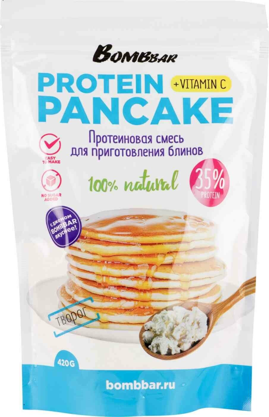 BOMBBAR Смесь для выпечки блинов Protein pancake с творогом