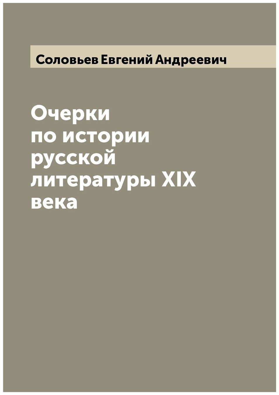 Очерки по истории русской литературы XIX века