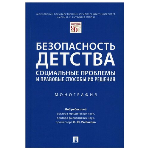 Безопасность детства: социальные проблемы и правовые способы их решения. Монография