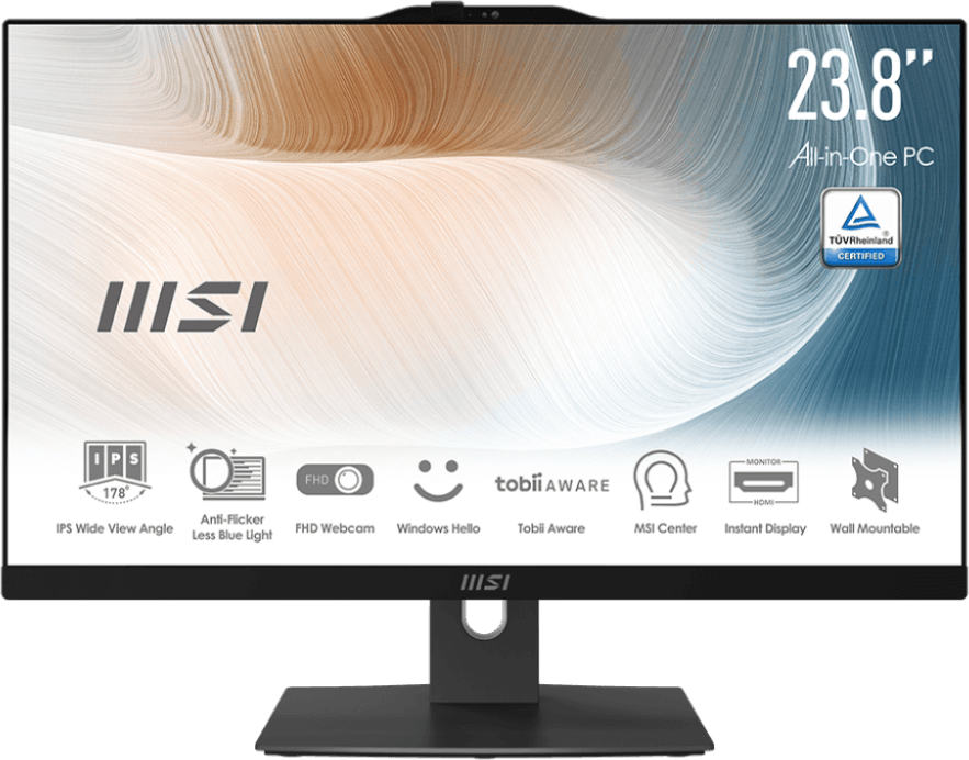 MSI Modern AM242P 12M-670XRU (MS-AE07) 23.8' FHD(1920x1080)/Intel Core i5-1235U 1.30GHz (Up to 4.4GHz) Deca/16GB/256GB SSD+1TB/Integrated/WiFi/BT/2.0MP/KB+MOUSE(WLS)/noOS/1Y/BLACK