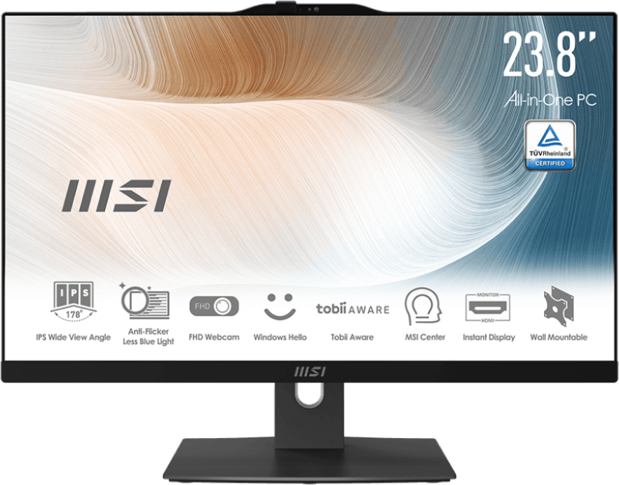 MSI Modern AM242P 12M-090RU (MS-AE07) 23.8' FHD(1920x1080)/Intel Core i5-1240P/16GB/512GB SSD/Integrated/WiFi/BT/2.0MP/KB+MOUSE(WLS)/W11Pro/1Y/BLACK