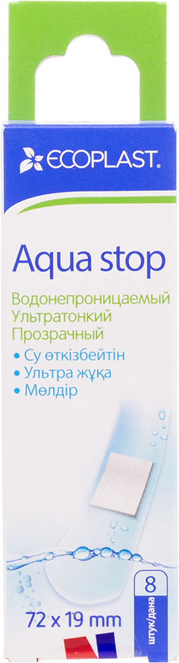 Ecoplast Набор водостойких пластырей Aqua stop mini 72х19 8 шт