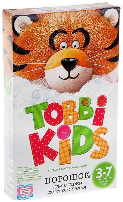 Стиральный порошок Эколь Tobbi Kids 3-7 лет, 0.4 кг