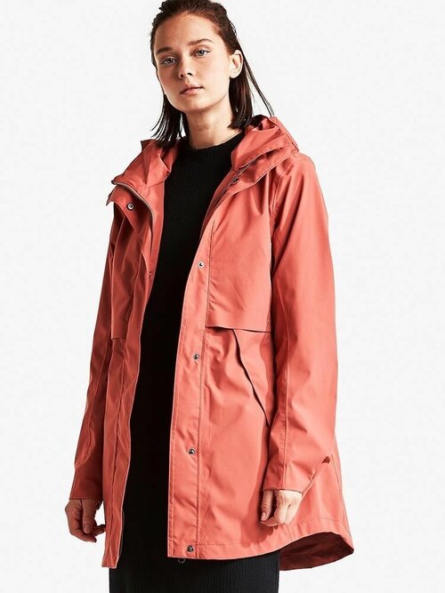 Куртка  Didriksons демисезонная, средней длины, силуэт трапеция, ветрозащитная, мембранная, водонепроницаемая, размер 32, розовый