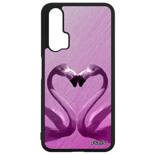 фото Чехол на телефон honor 20 pro, "фламинго" птицы сердце utaupia