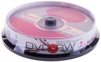 Диск DVD-RW SmartTrack 4.7 Gb 4x 10 шт. cake box