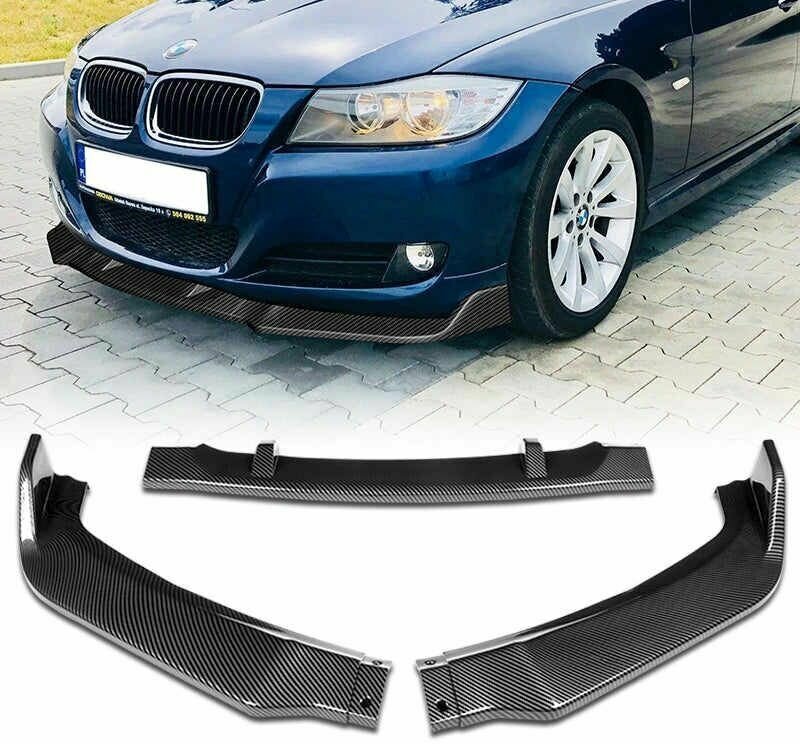 Губа переднего бампера BMW E90 2005-2008 ABS карбон