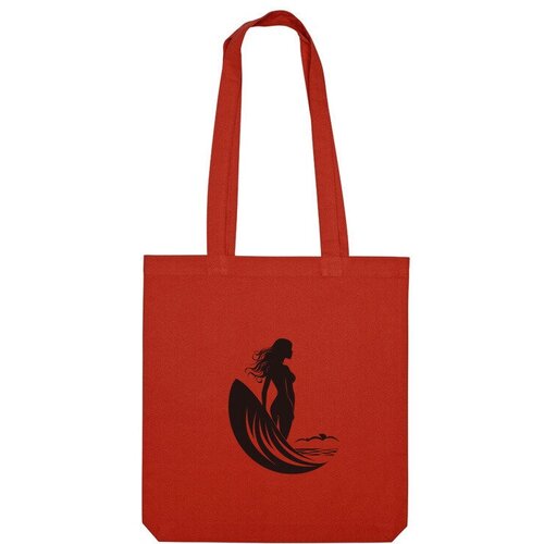 Сумка шоппер Us Basic, красный мужская футболка девушка сёрф серфинг лого 2xl серый меланж