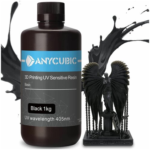 Фотополимер Anycubic Basic Colored UV Resin (Черный) 1кг/бутылка