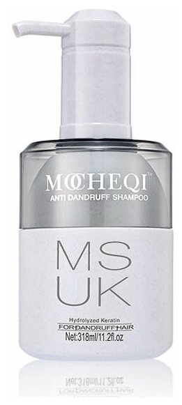 Mocheqi Musk шампунь Keratin Anti Dandruff с гидролизованным кератином и маслом жожоба для чувствительной кожи, 318 мл