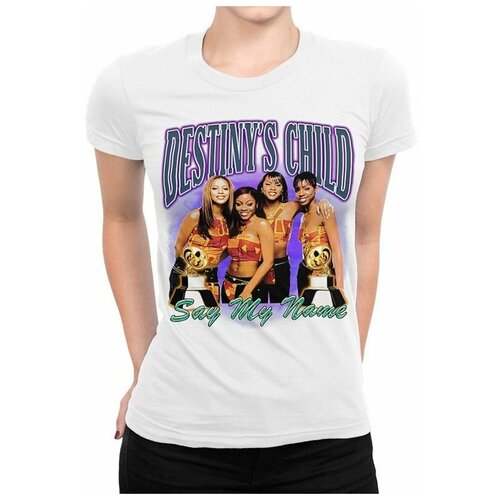 Футболка Design Heroes Destiny Child - Say My Name / Хип Хоп Женская Белая 2XL