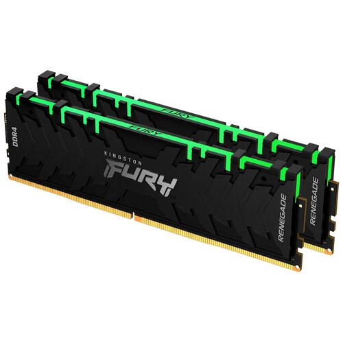 Память DDR4 2x8Gb 3200MHz Kingston KF432C16RBAK2/16 Fury Renegade RGB RTL Gaming PC4-25600 CL16 DIMM 288-pin 1.35В single rank с радиатором Ret память ddr4 8gb 3200mhz kingston kf432c16rba 8 fury renegade rgb rtl gaming pc4 25600 cl16 dimm 288 pin 1 35в single rank с радиатором