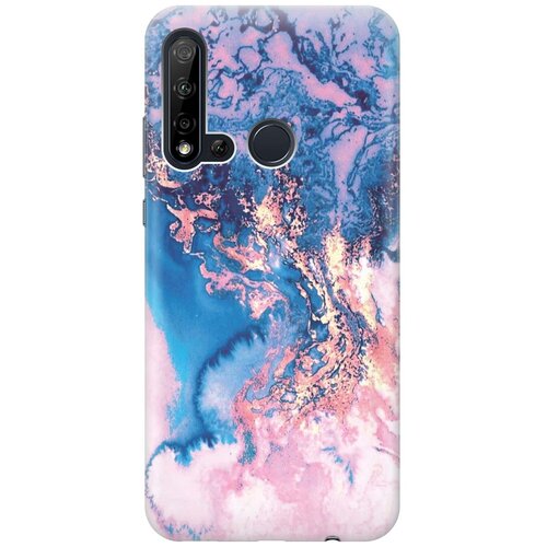 фото Gosso ультратонкий силиконовый чехол-накладка для huawei nova 5i / p20 lite (2019) с принтом "blue marble"