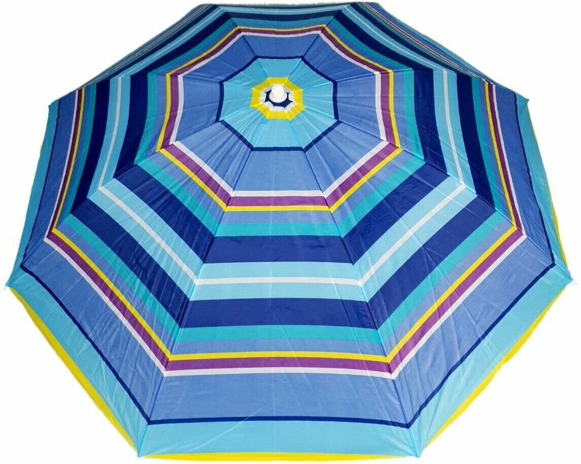 Зонт пляжный садовый синий - фотография № 2