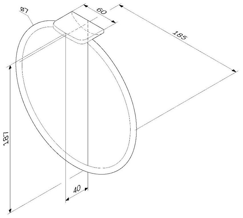 Полотенцедержатель Am.Pm Inspire 2.0 A50A34422 - фото №9