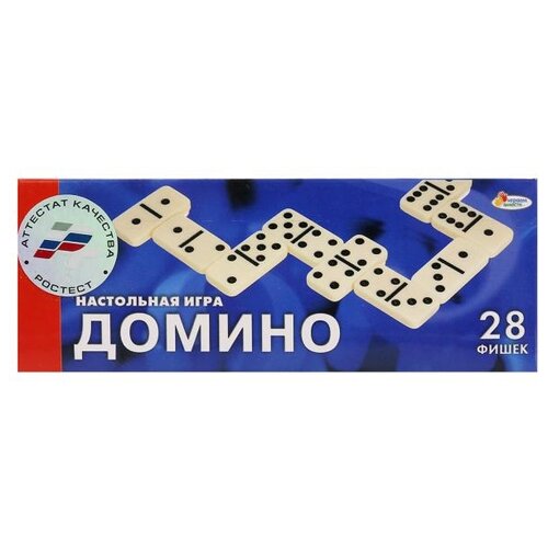 Игра настольная Домино, Играем вместе, картонная коробка B1535743-R 4690590142578