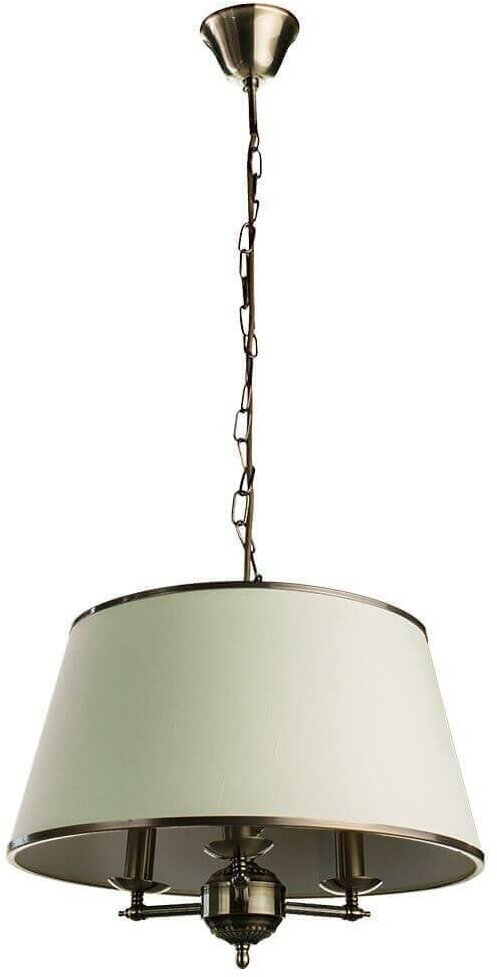 Подвесной светильник Arte Lamp Alice A3579SP-3AB цвет Бежевый/Бронза материал Металл/Ткань