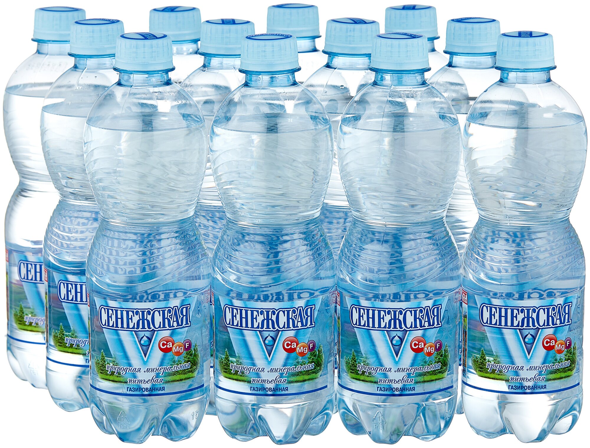 Вода минеральная питьевая природная столовая Сенежская газированная 0,5л ПЭТ (товар продается упаковкой по 12 шт) - фотография № 3