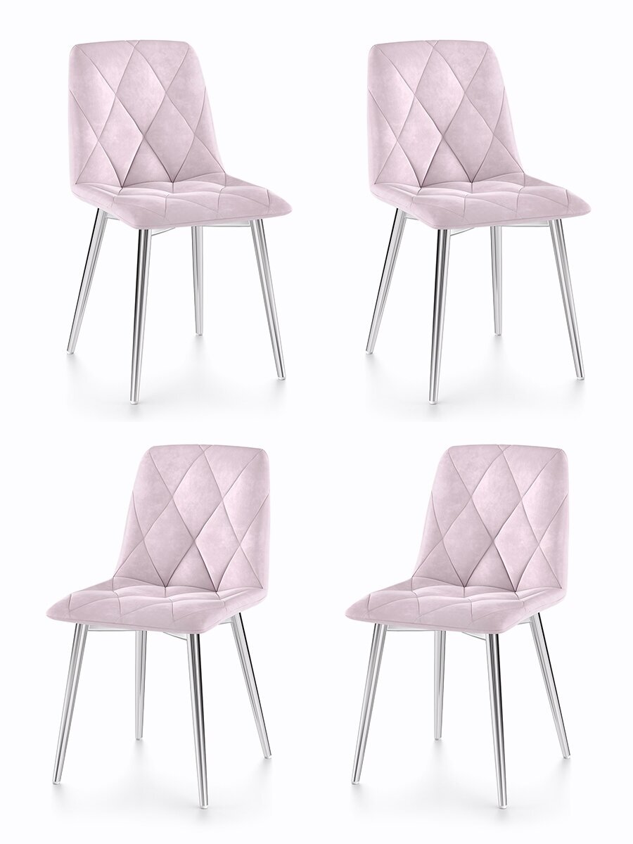 Комплект стульев (4 шт) на кухню, Ричи/антикоготь, розовый