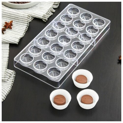 Форма для шоколада KONFINETTA Шаффл 27517525 см 21 ячейка 331 см 623₽