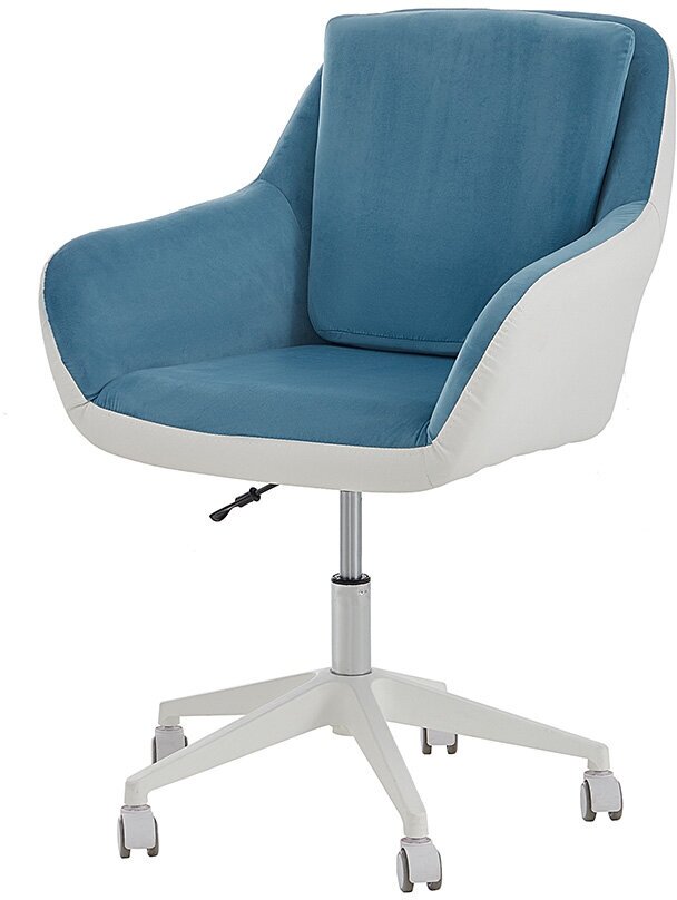 Кресло офисное Бельфор, 66х88х72, цвет голубой, белый