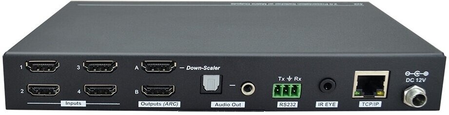 AV-BOX SCU42 Матричный коммутатор 4x2 HDMI 2.0 с функцией де-эмбеддирования и ARC