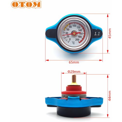Крышка радиатора с датчиком температуры охлаждающей жидкости и клапаном давления сброса 1,1 бар OTOM