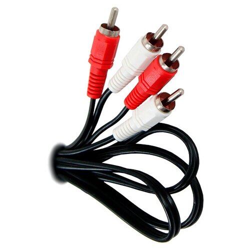 кабель 2xrca 2xrca silent wire nf 16 mk2 rca 2х1m Кабель VCOM 2xRCA - 2xRCA (VAV7158), 3 м, черный