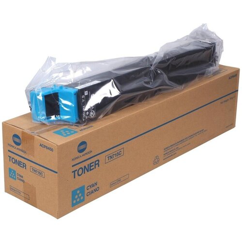 Картридж оригинальный Konica Minolta TN-715C ACP8450 синий 45K konica minolta toner cartridge tnp 80k black for bizhub c3320i 13 000 pages