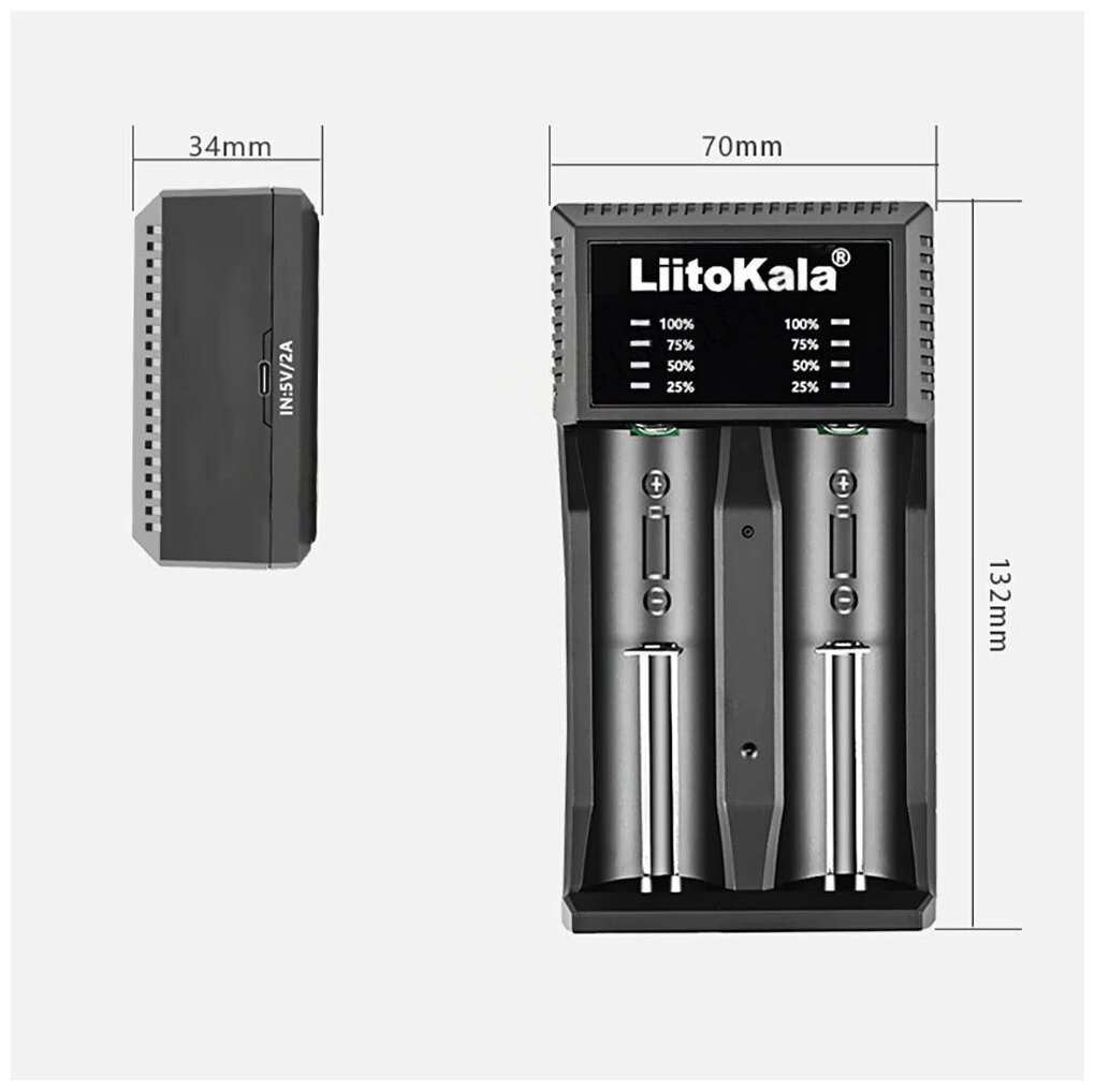 Интеллектуальное зарядное устройство LiitoKala Lii-C2