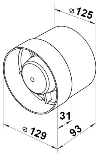 Канальный вентилятор VENTS 125 ВКО белый - фотография № 5
