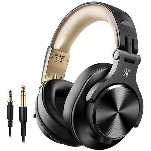 OneOdio 65 мм вилка 35 мм вилка наушники для прослушивания bluetooth а70 черное золото 520000₽