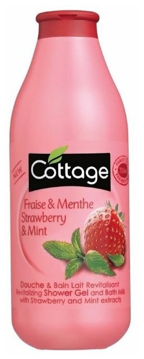 Гель для душа Cottage Strawberry & mint, 750 мл