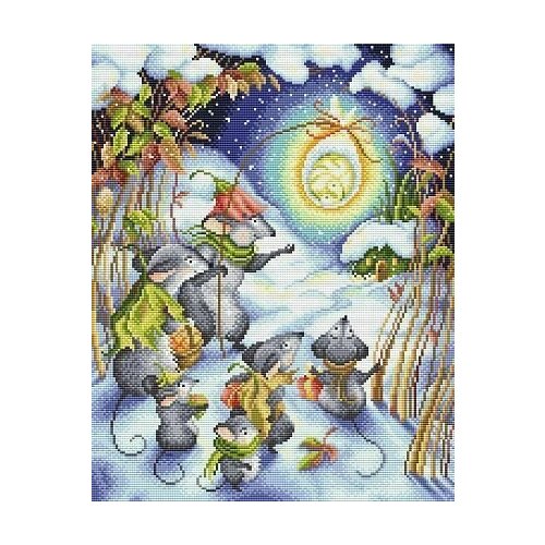 Алмазная мозаика арт. МС-149 Снежная дорога 38х48см BrilliArt (МП Студия)