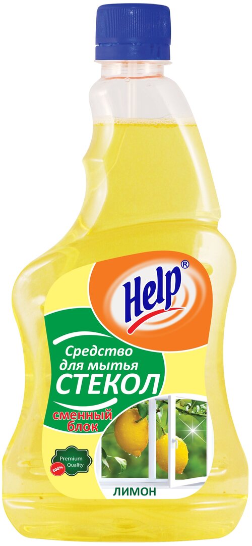 Лимон для мытья стекол Help, 500 мл, 550 г