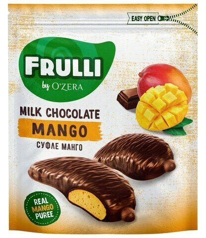 Конфеты O'ZERA "Frulli" суфле манго в шоколаде, 125 г, КРН217