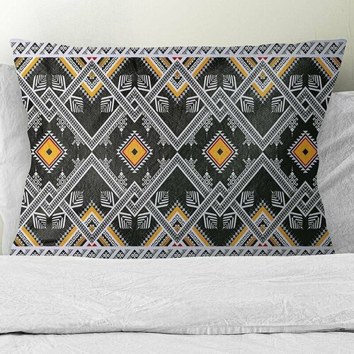 Подушка декоративная / Марокканские узоры, велюр / Серый Ромб / подарок / подушка диванная / подушка для интерьера.